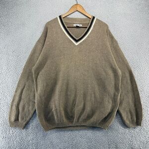 Vintage Cherokee Sweater Men's 2XL Brown Preppy Golf Cricket Rugby Grandpa 90s